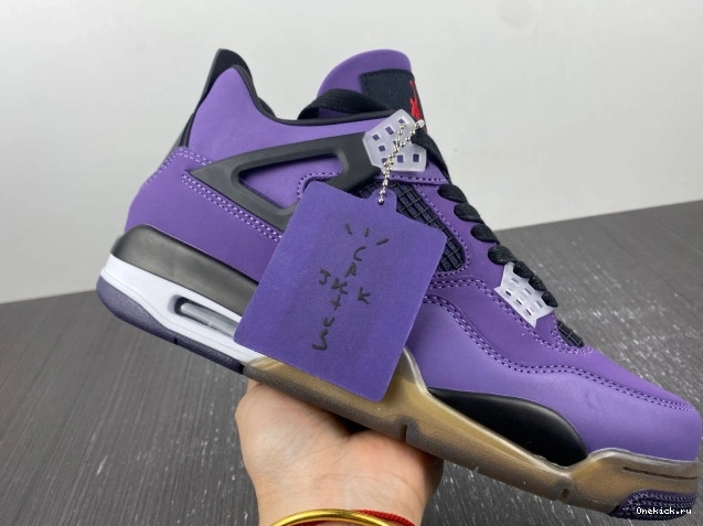 One Kick Jordan and LN4 Family) 766296 Retro 4 Purple (Friends Travis Scott 0713